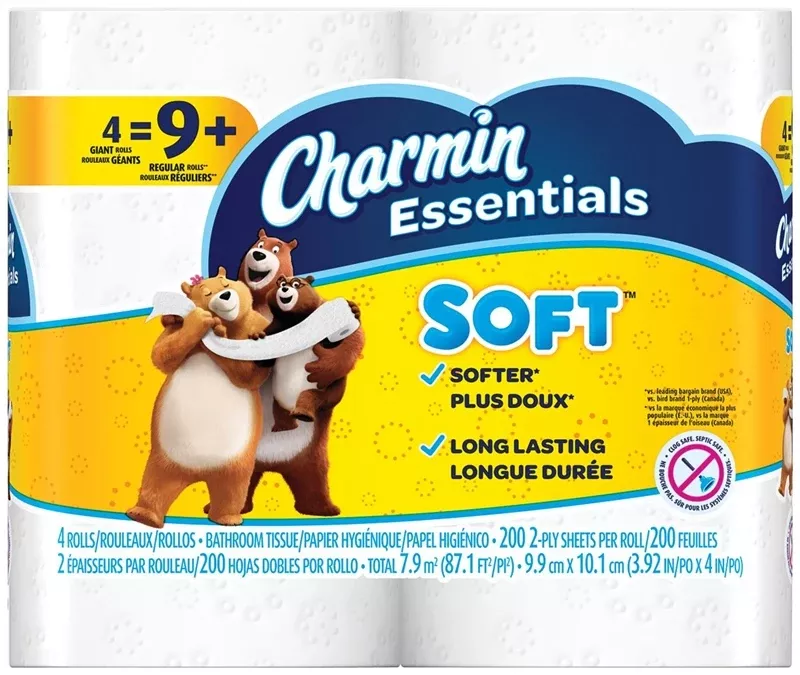Soft Bath Tissue, 2-Ply, 4-Pk. Giant Rolls