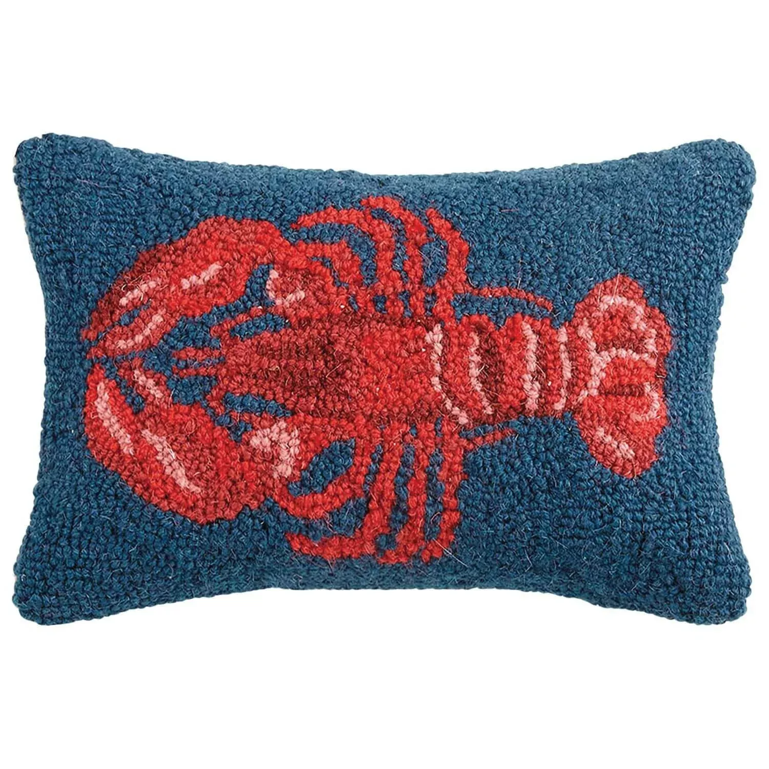 Soft Red Lobster Hook Throw Pillow, 8" x 12"