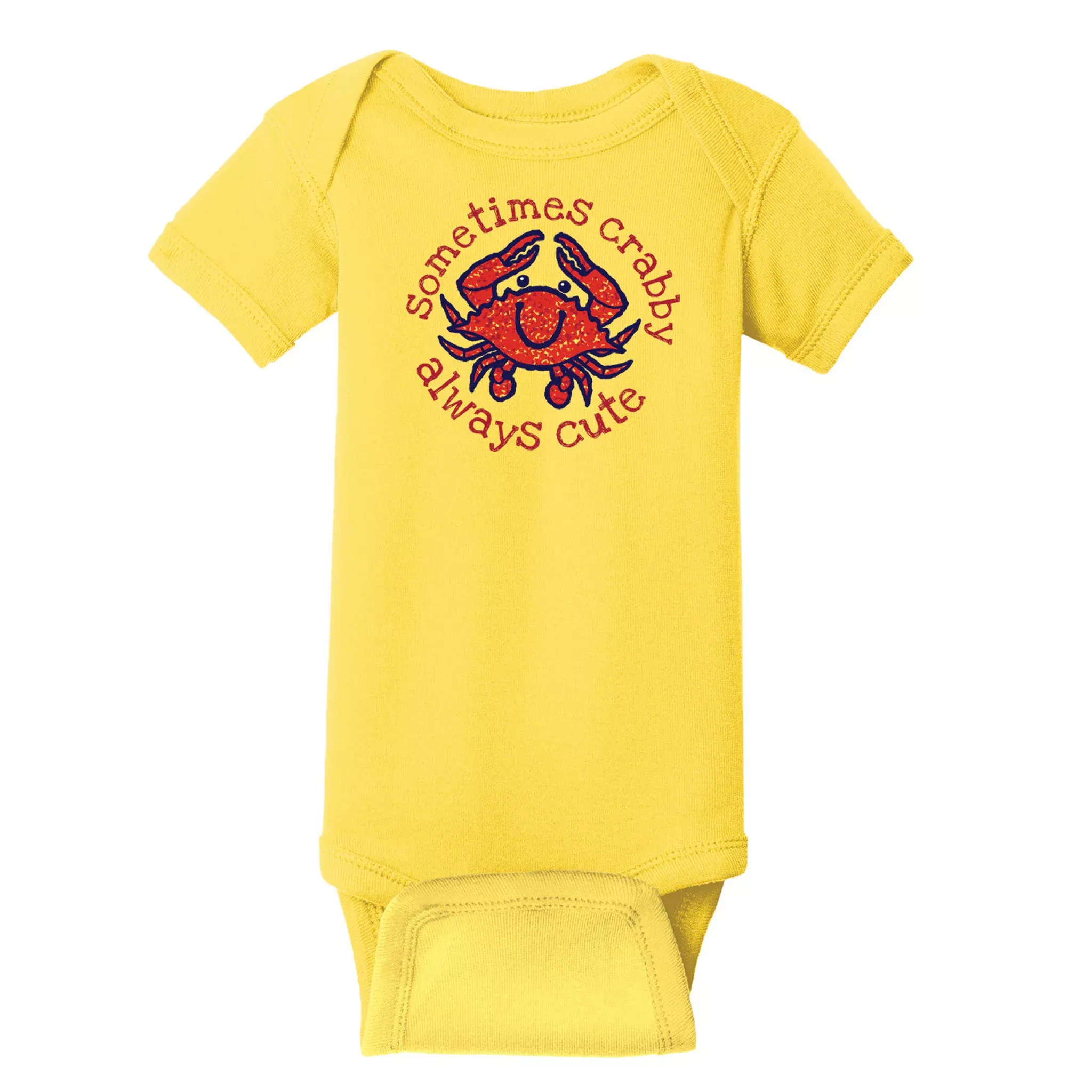 Sometimes Crabby Always Cute Yellow Onesie