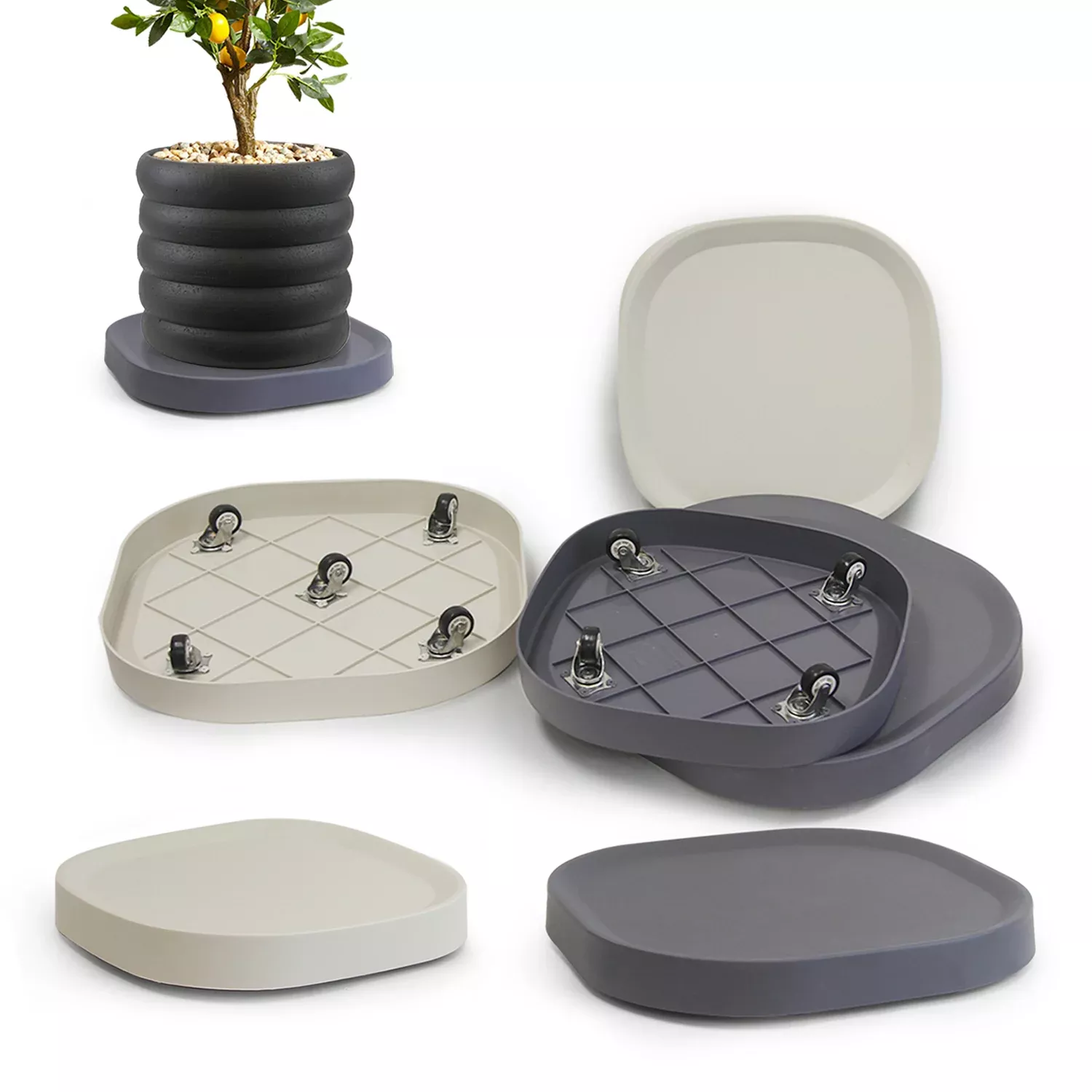Square Plant Trolley/ Caddy/ Stand