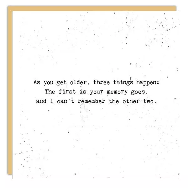 Stationery - Little Gem Card -As You Get Older