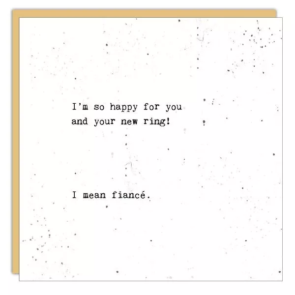 Stationery - Little Gem Card - Happy For Your Ring