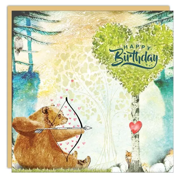 Stationery - Lost & Found Card - Archery Bear - Birthday