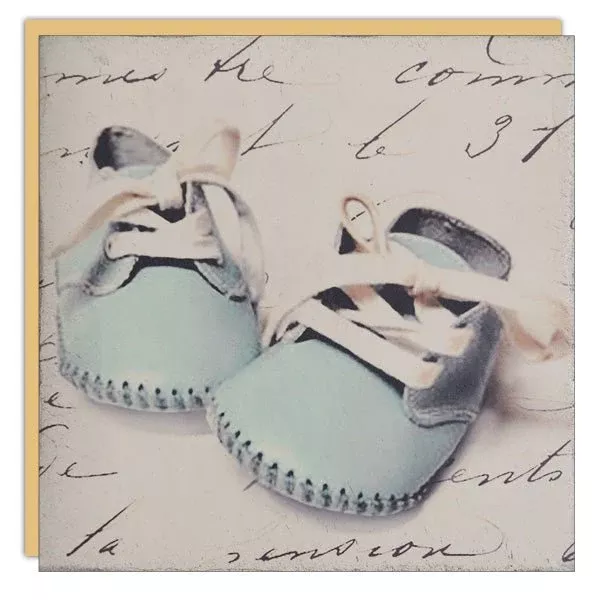 Stationery - Lost & Found Card - Baby Shoes Blue