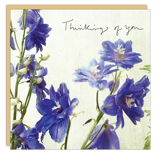 Stationery - Lost & Found Card - Thinking of You (Delphiniums)