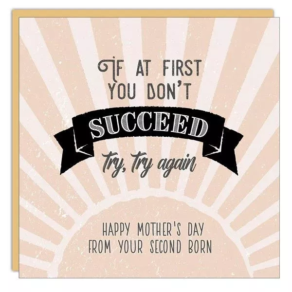 Stationery - Mothers Day Card - Second Born