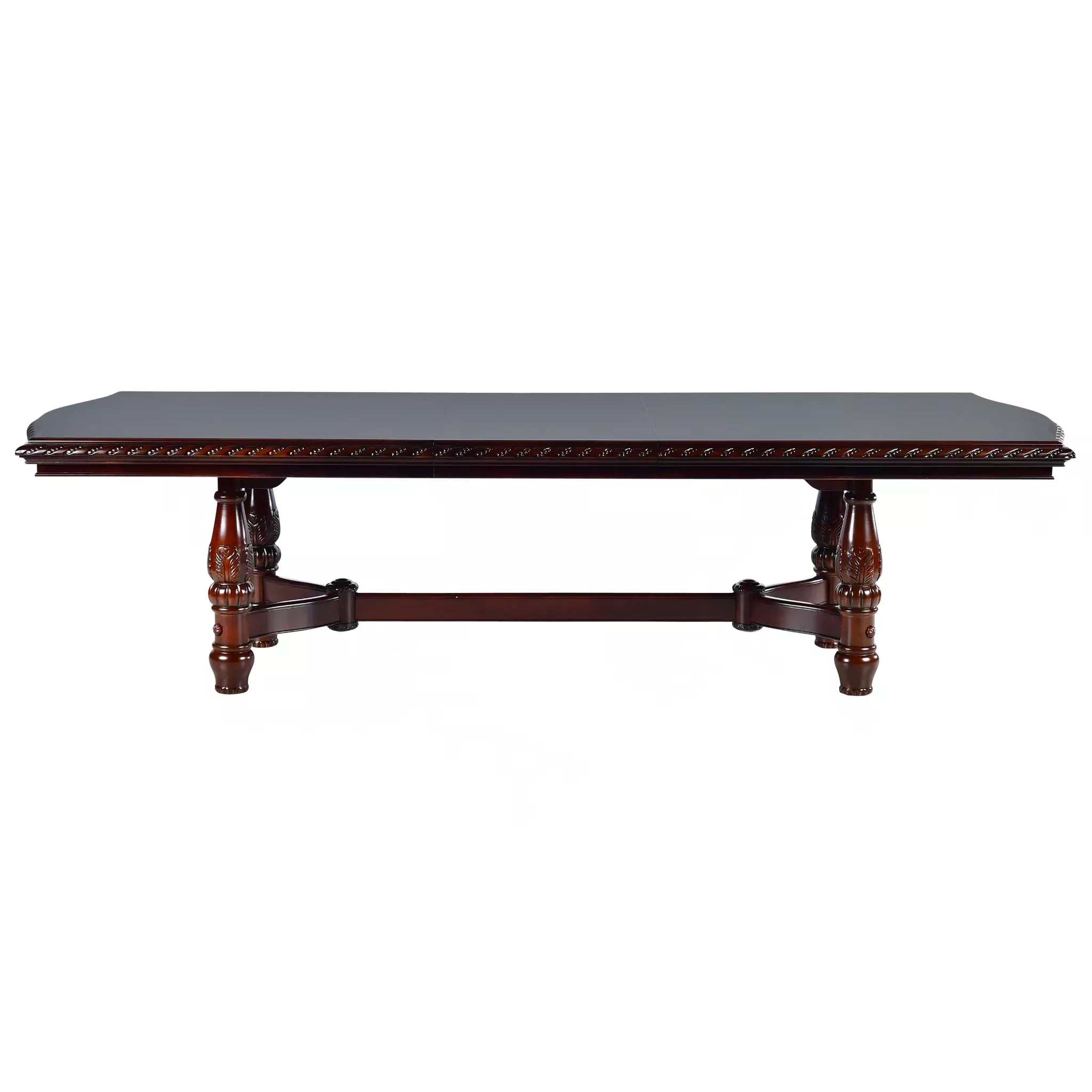 Steve Silver Antoinette Pedestal Dining Table in Brown Cherry