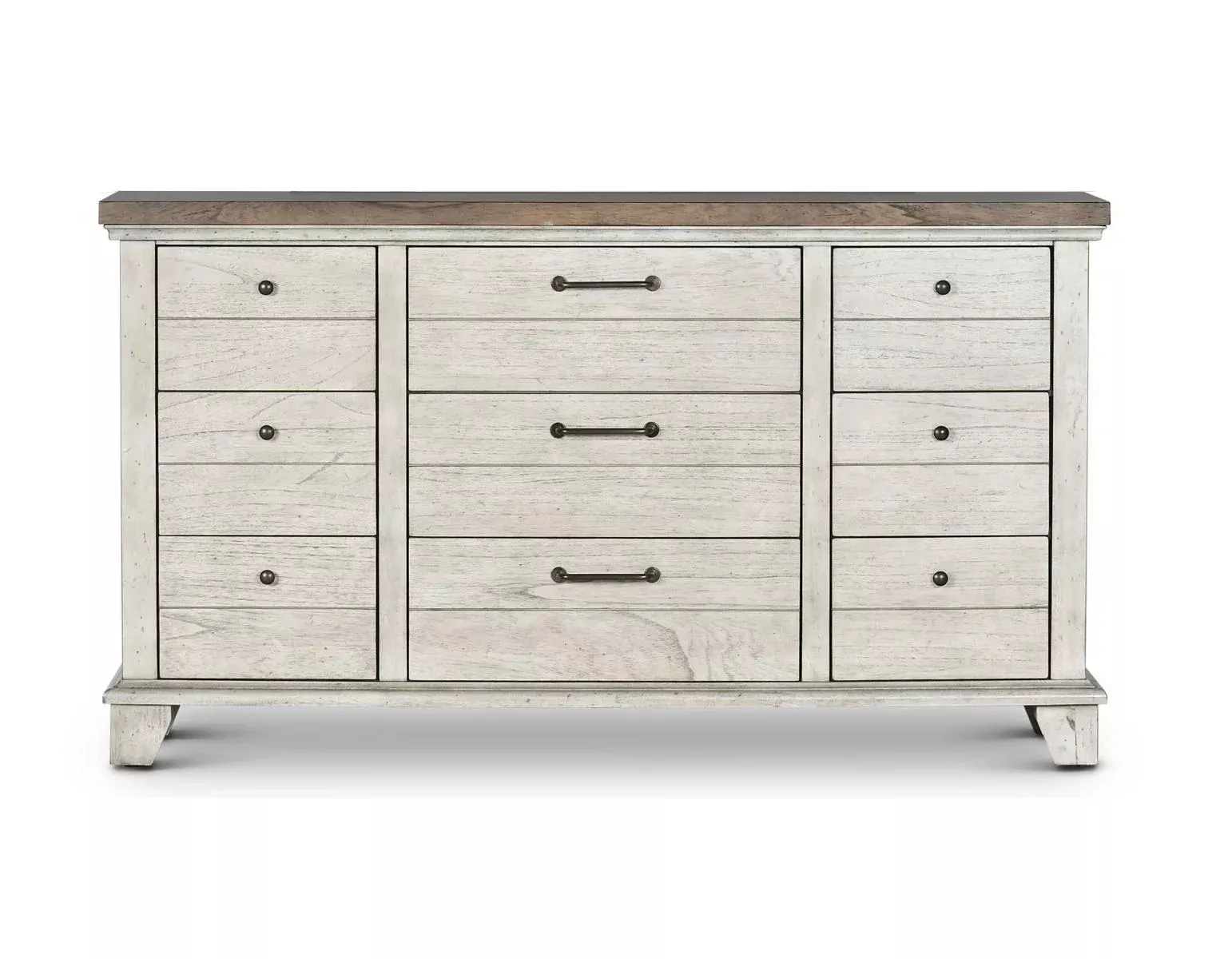 Steve Silver Bear Creek 9 Drawer Dresser in White Smoke