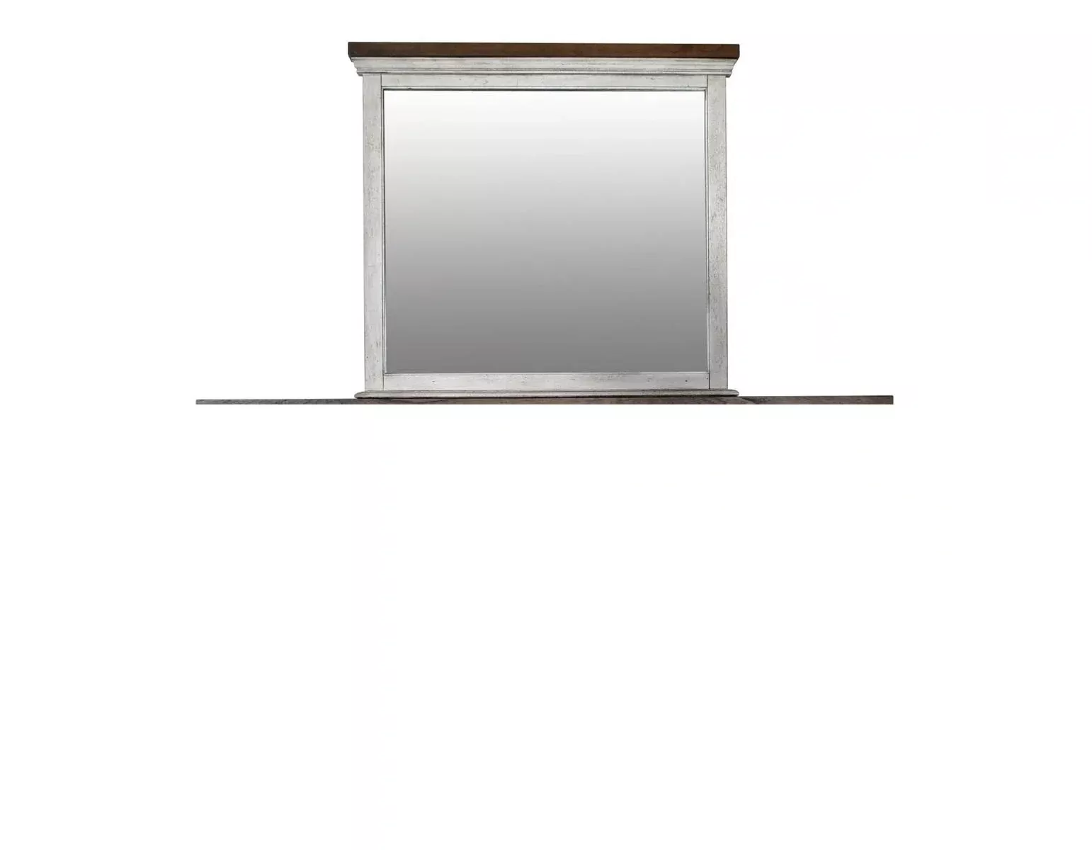 Steve Silver Bear Creek Mirror in White Smoke