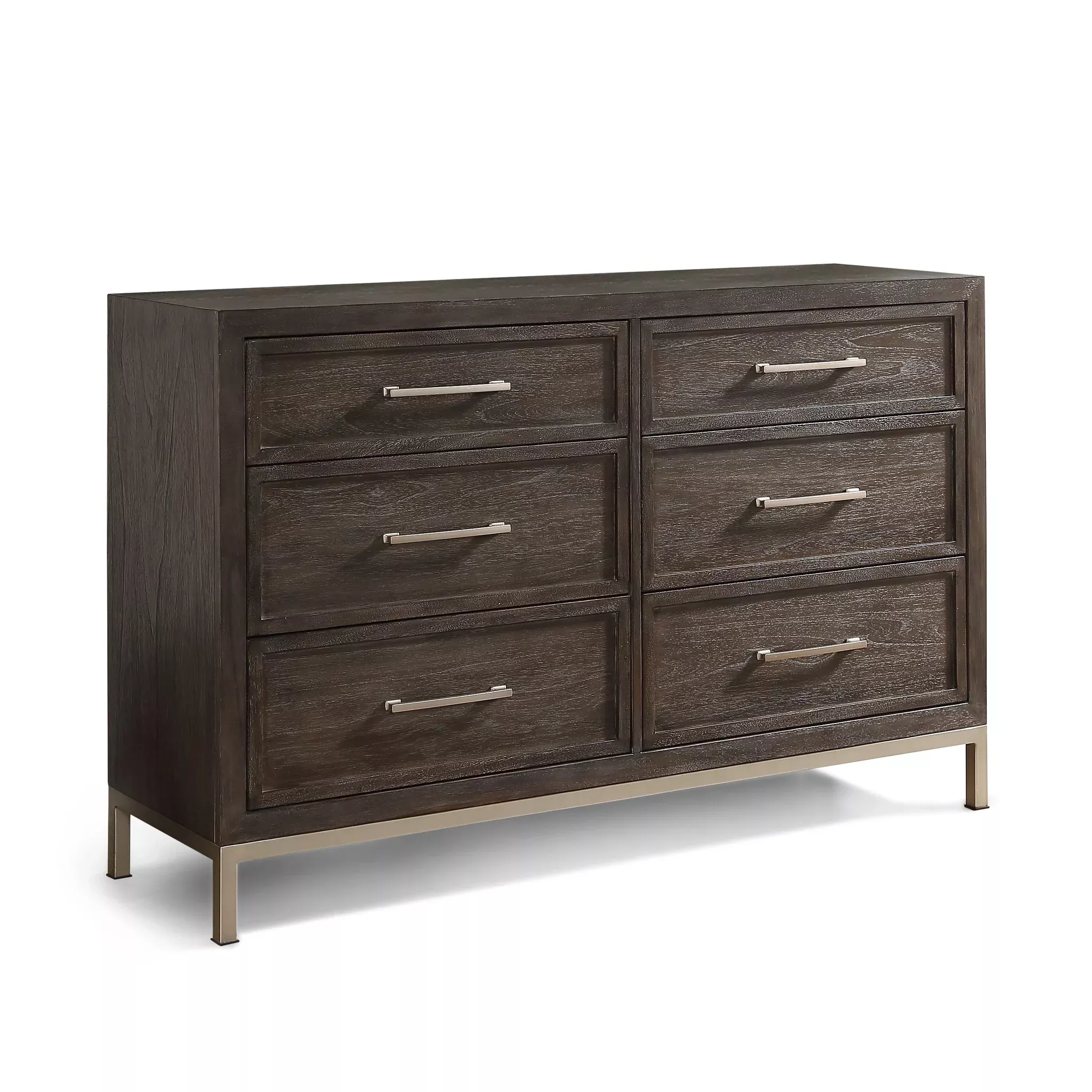 Steve Silver Broomfield 6 Drawer Dresser in Walnut