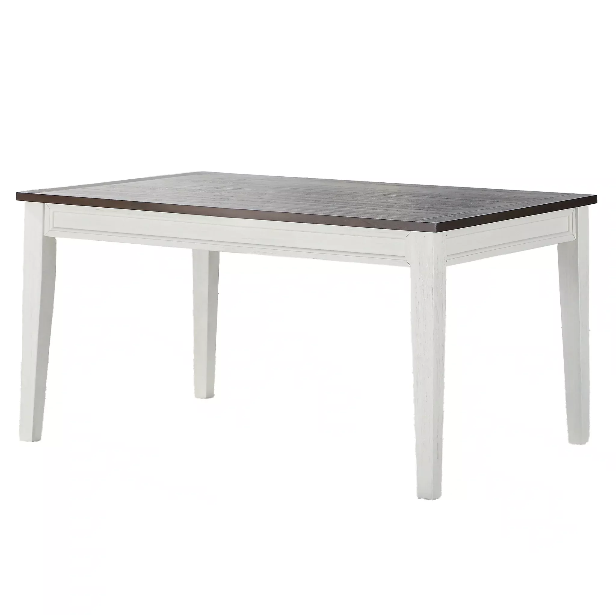Steve Silver Caylie Dining Table in Two-tone Ivory and Driftwood