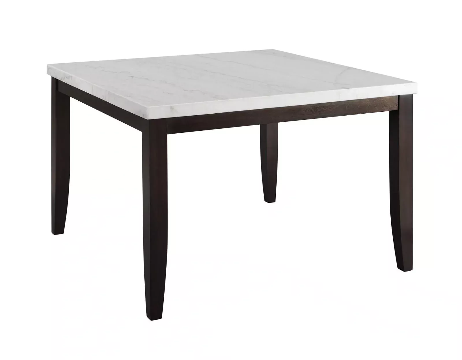 Steve Silver Francis Square Marble Top Counter Table in Cordovan Dark Cherry