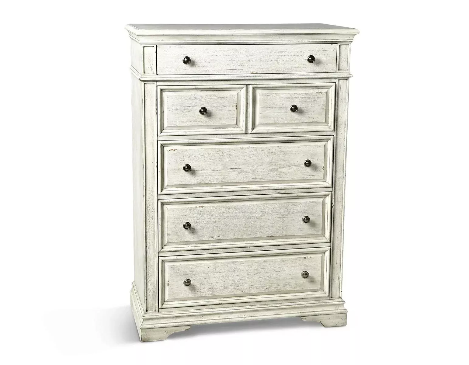 Steve Silver Highland Park 6 Drawer Chest in Cathedral White