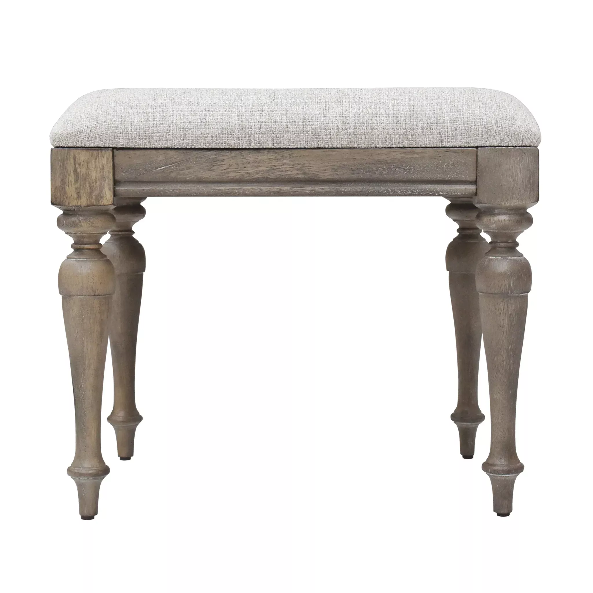 Steve Silver Highland Park Vanity Bench in Waxed Driftwood