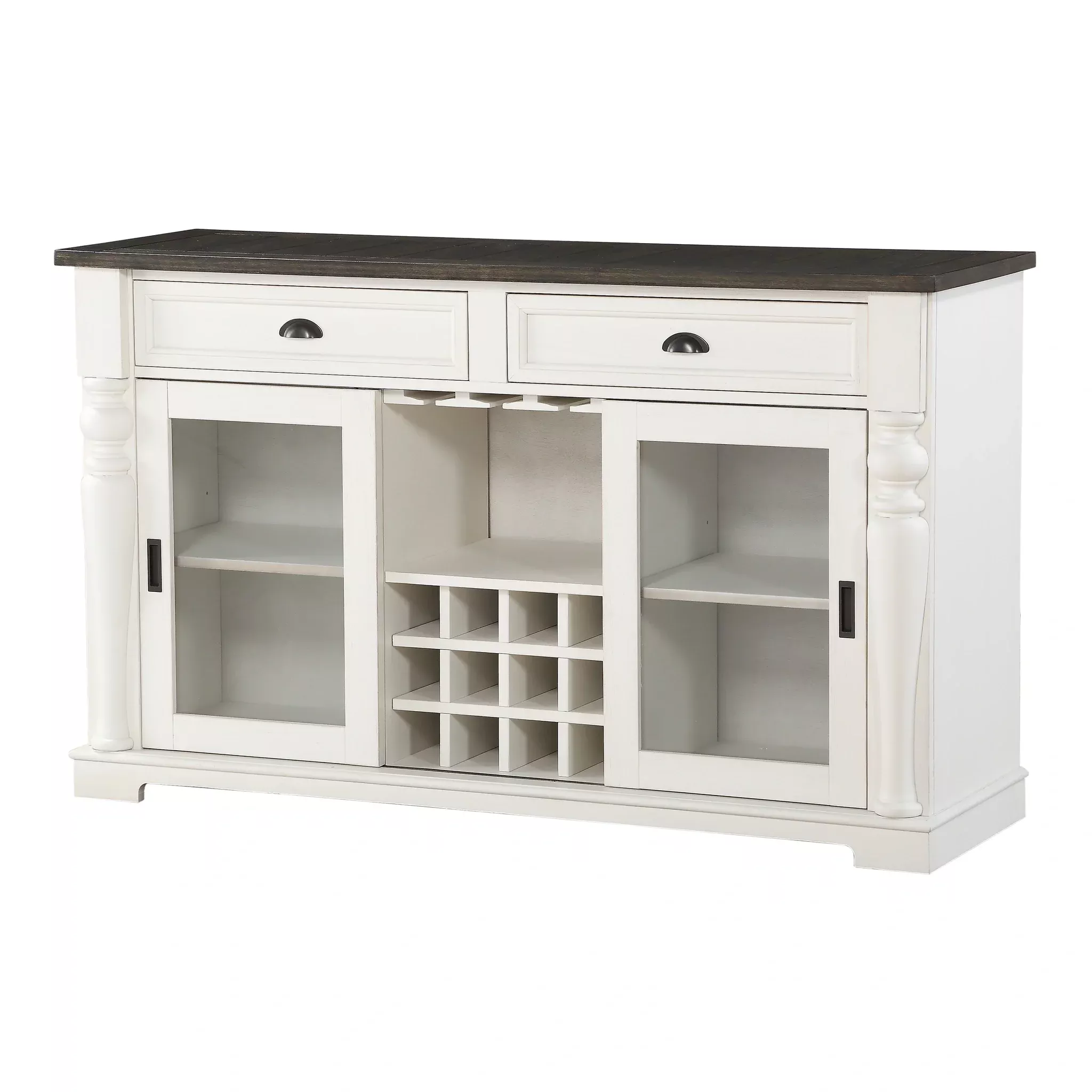 Steve Silver Joanna Server in Two-tone Ivory and Mocha