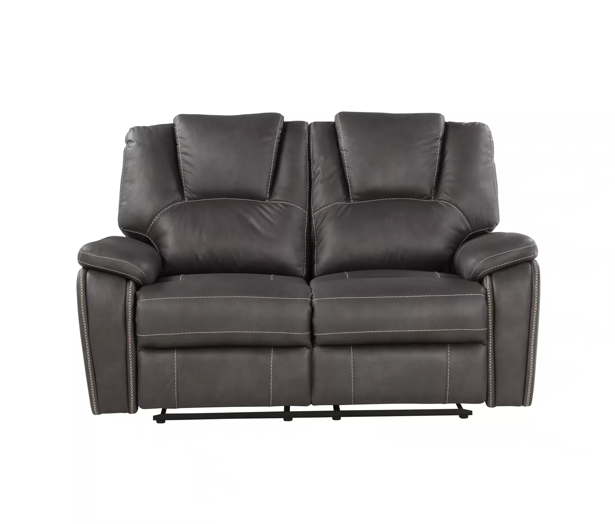 Steve Silver Katrine Manual Reclining Loveseat in Charcoal