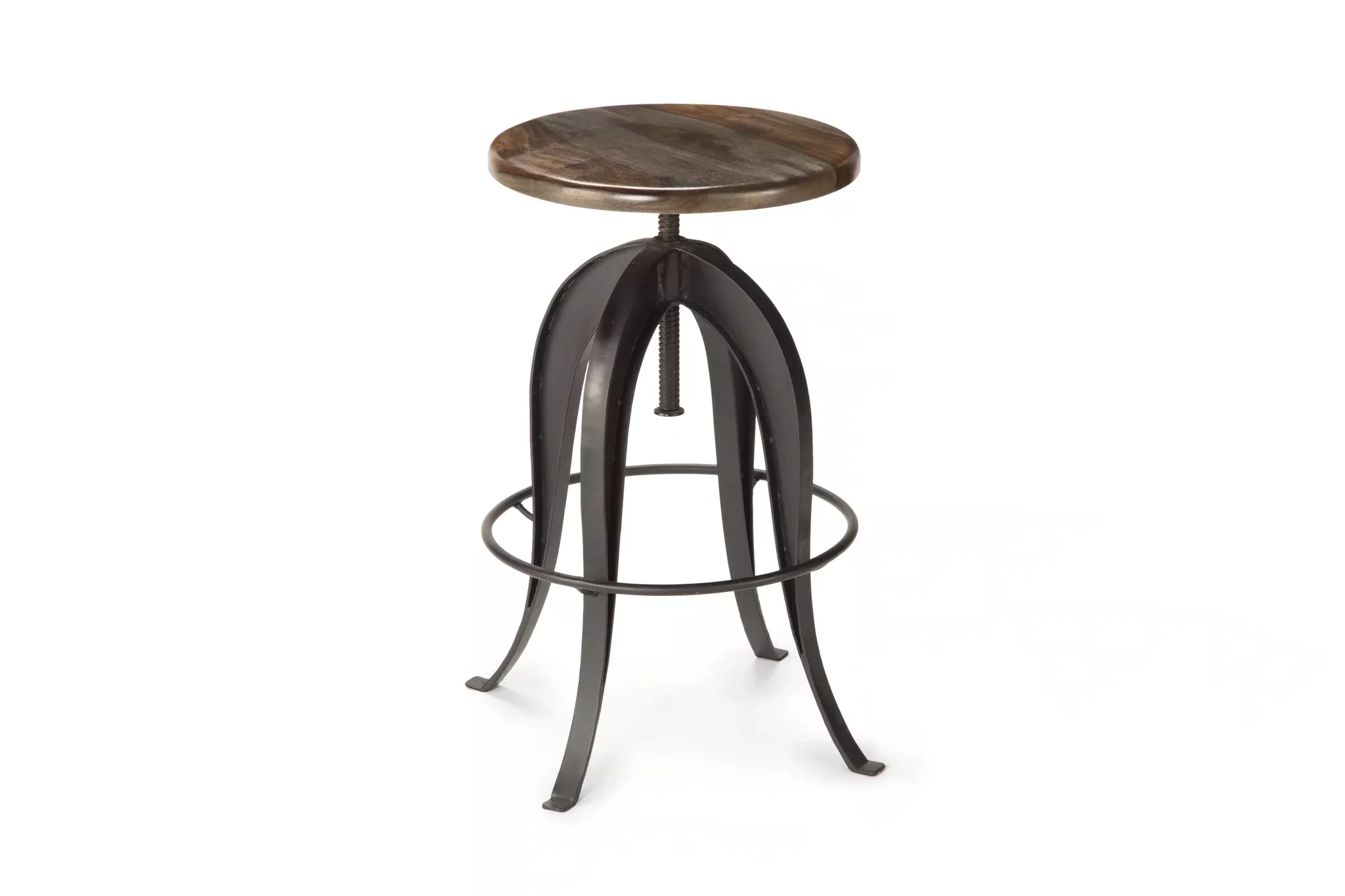 Steve Silver Sparrow Round Setup Stool in Natural Brown (Set of 2)