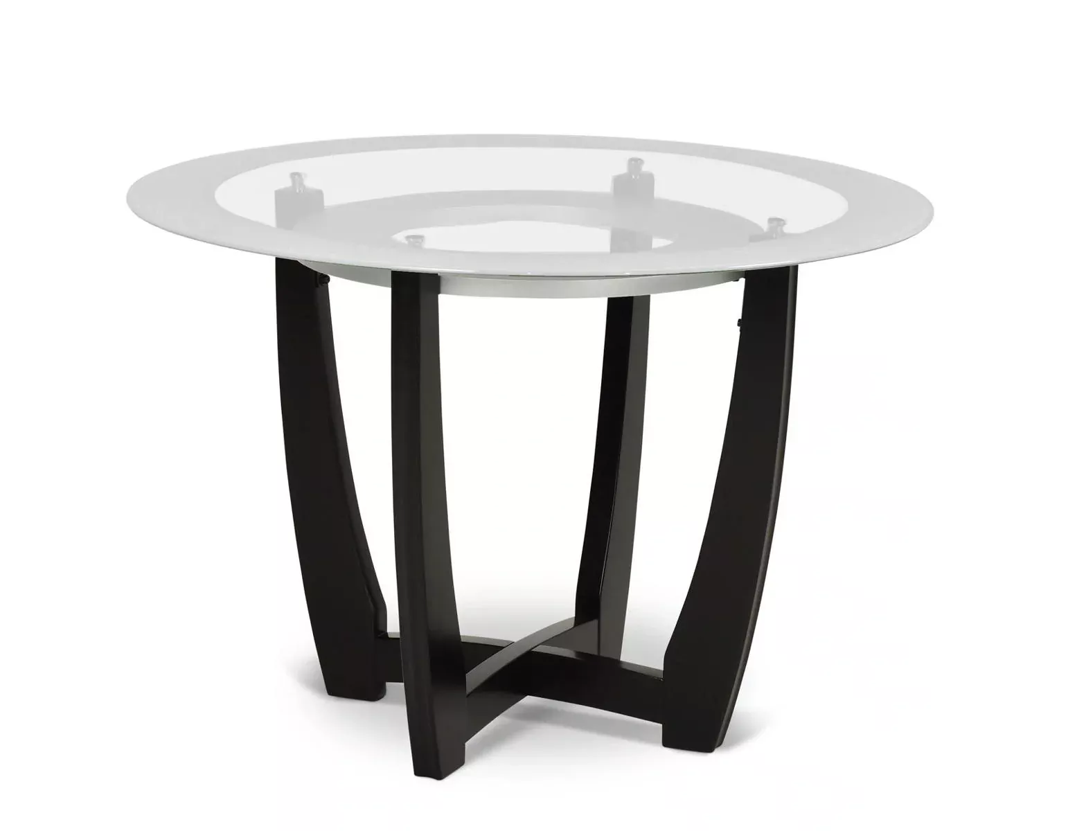 Steve Silver Verano Glass Top Table in Black