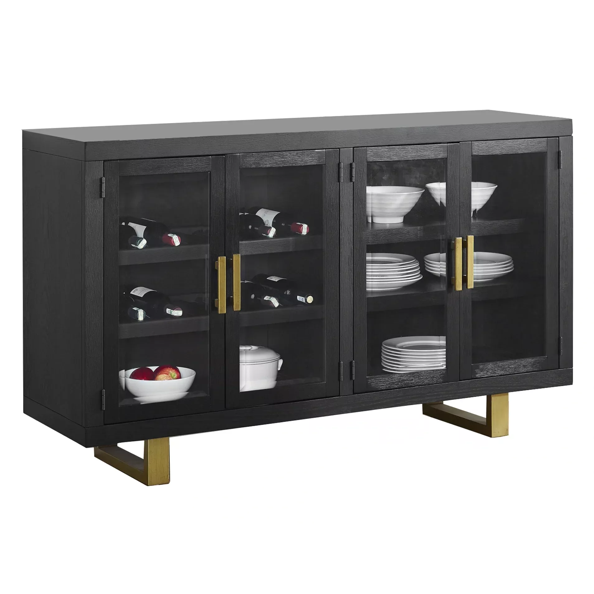 Steve Silver Yves Server in Rubbed Charcoal