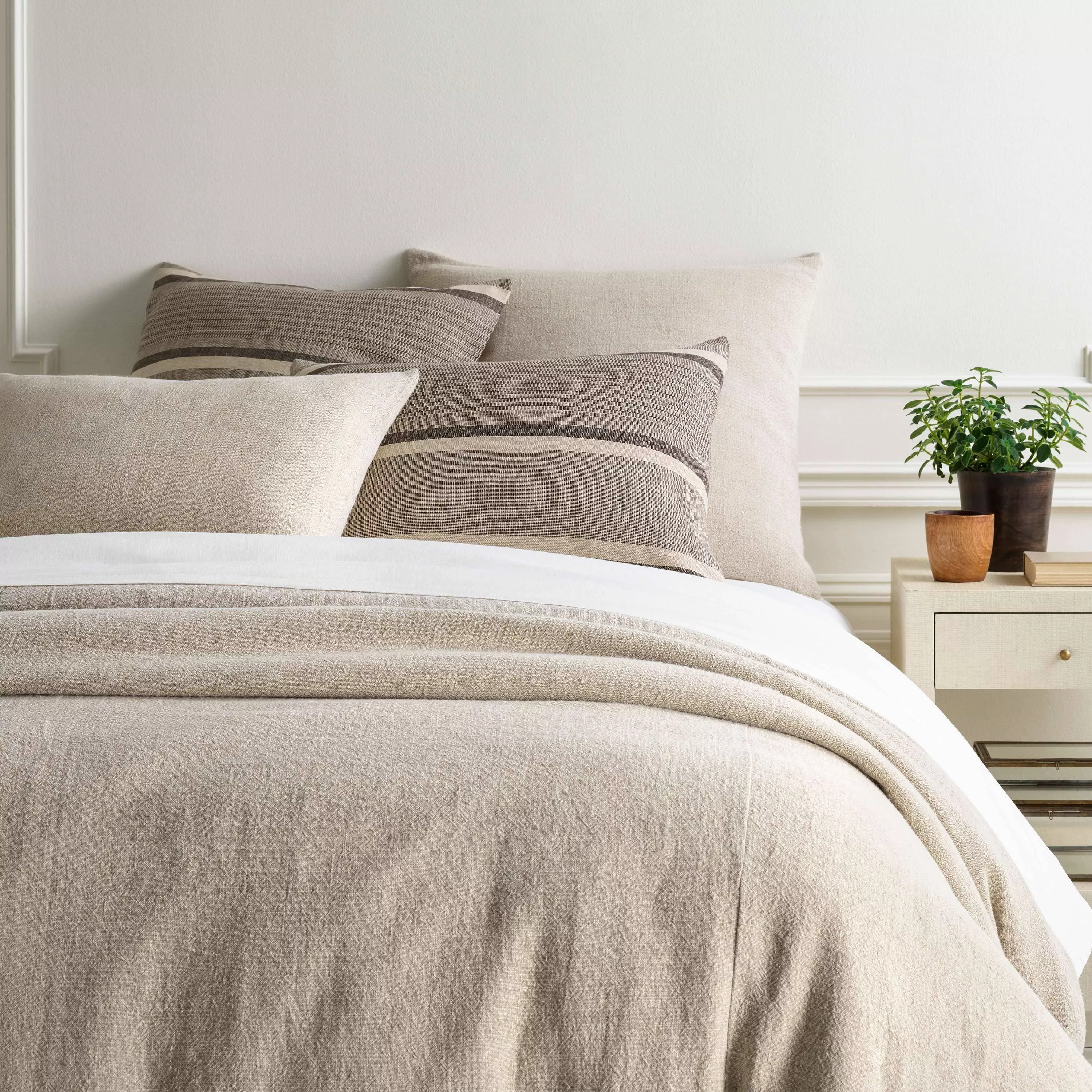 Stone Washed Linen Natural duvet cover