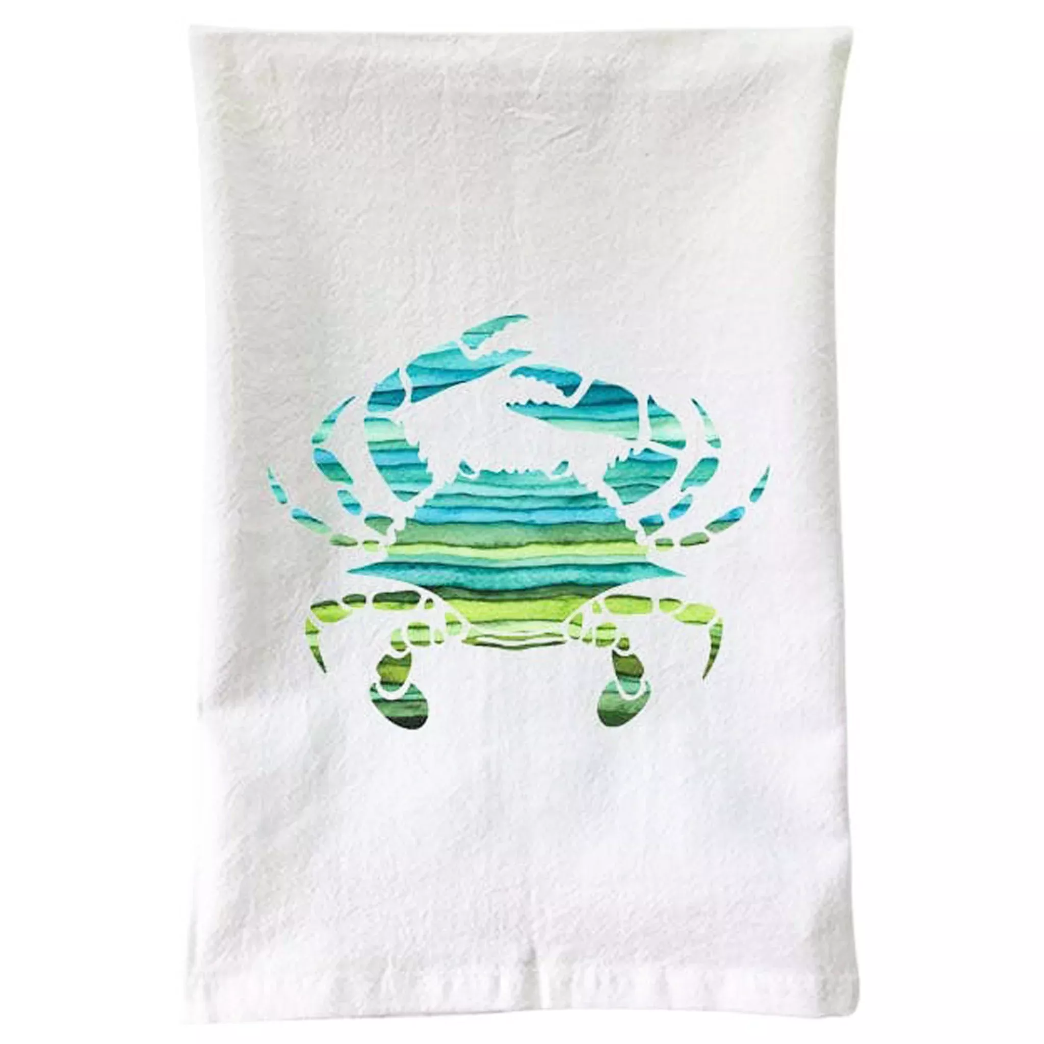 Striped Crab Kitchen Flour Sack Towel