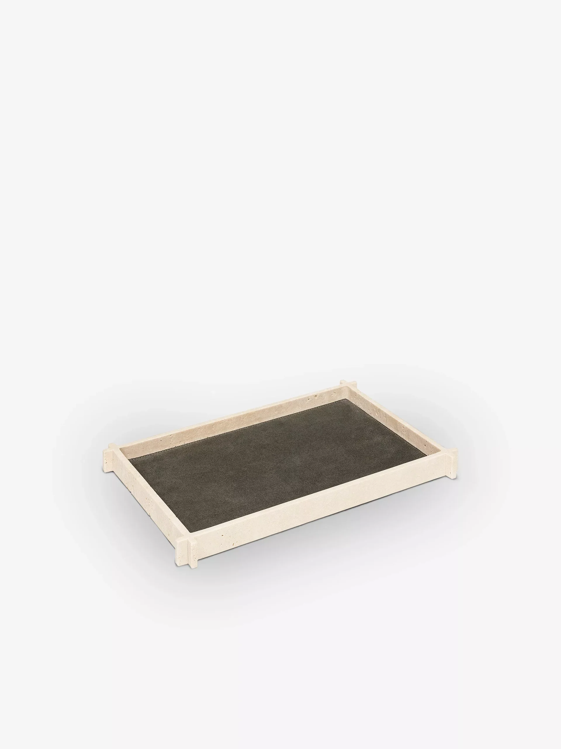Structura Leather & Marble Large Long Rectangular Valet Tray