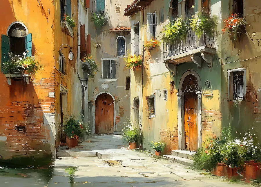 Sunlit Alley in Vernazza