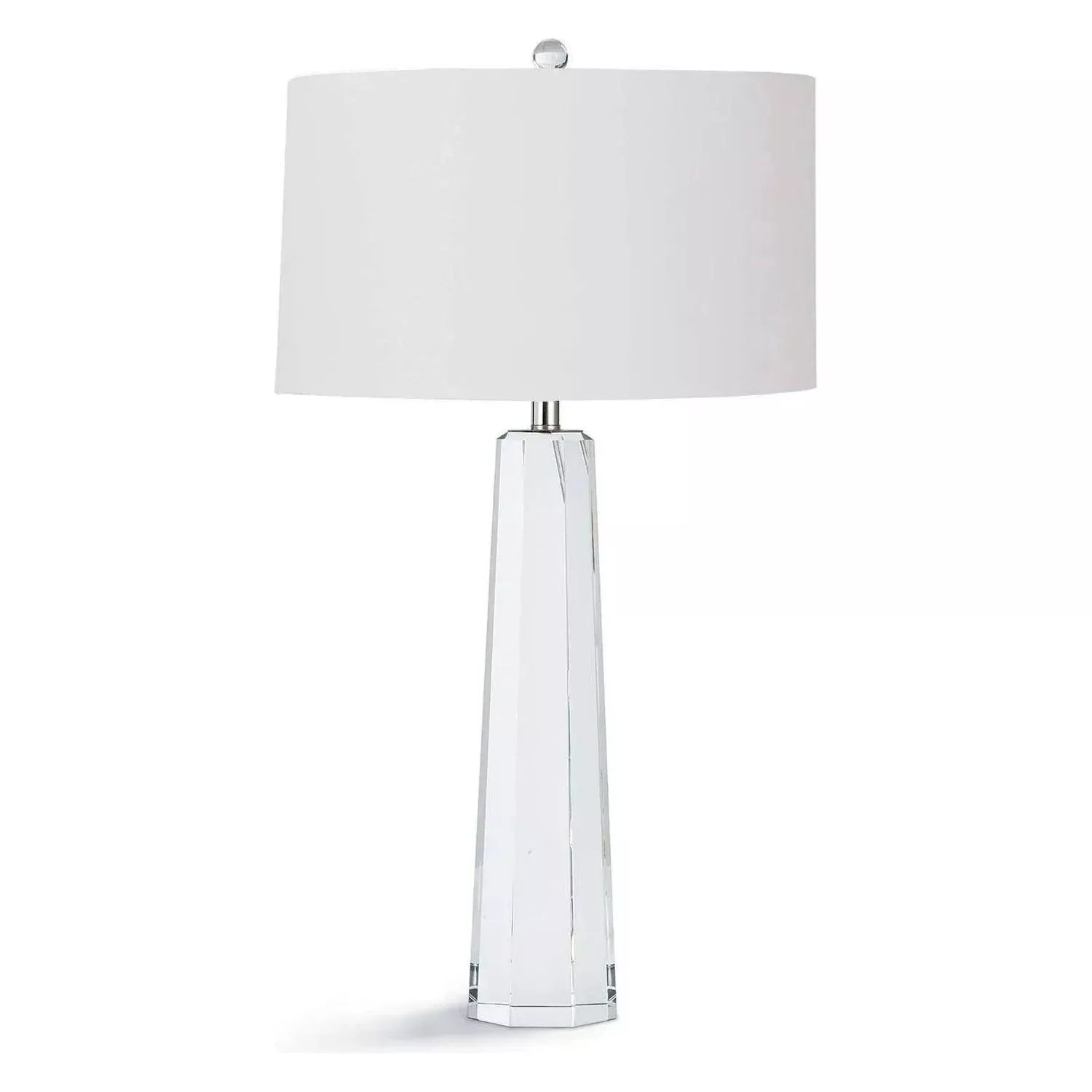 Tapered Hex Crystal Table Lamp