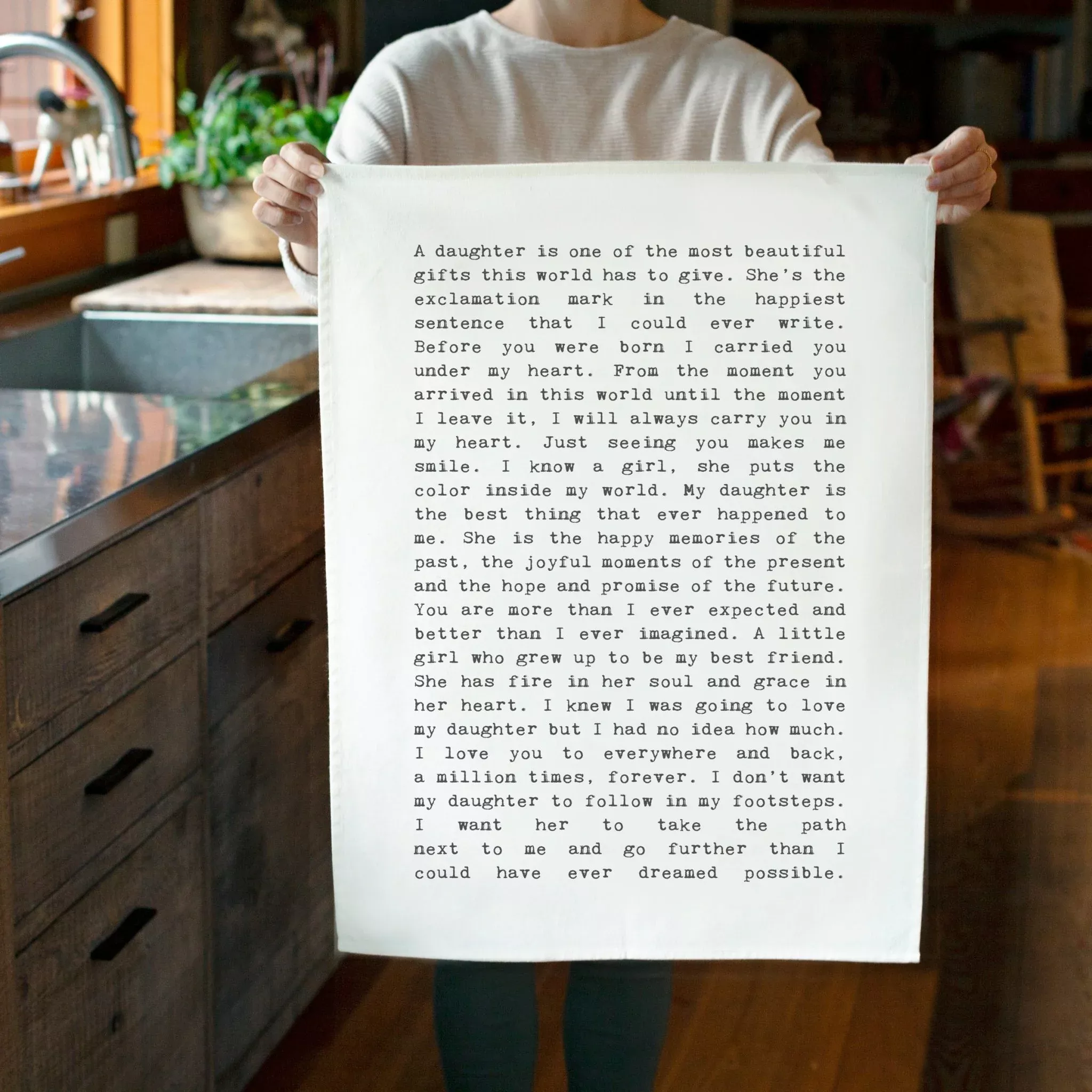Tea Towel - Typewriter - Daughter