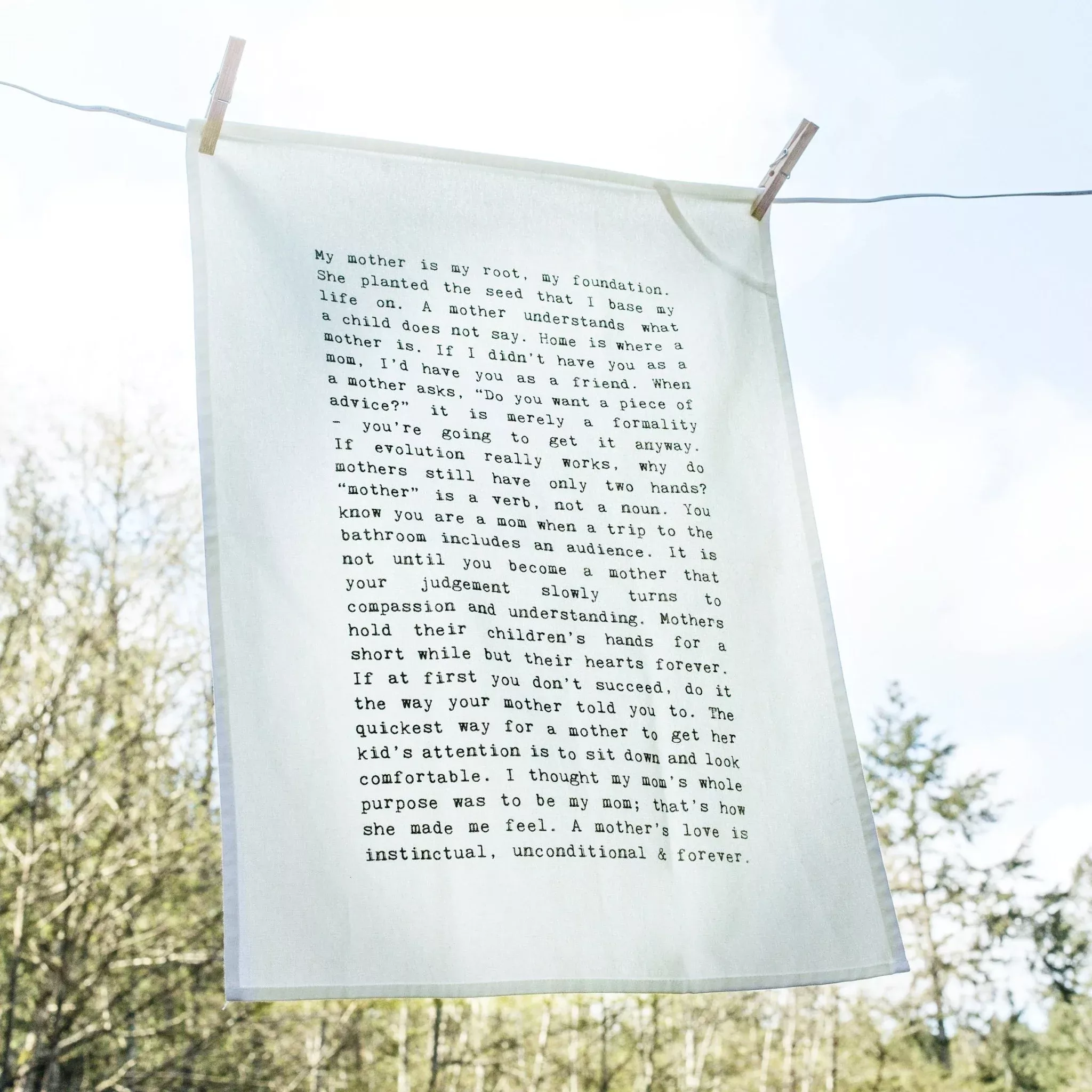 Tea Towel - Typewriter - Mothers
