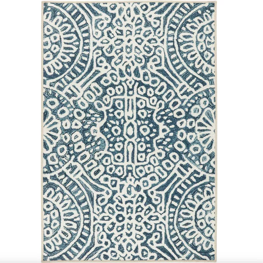 Temple Ink Machine Washable Rug