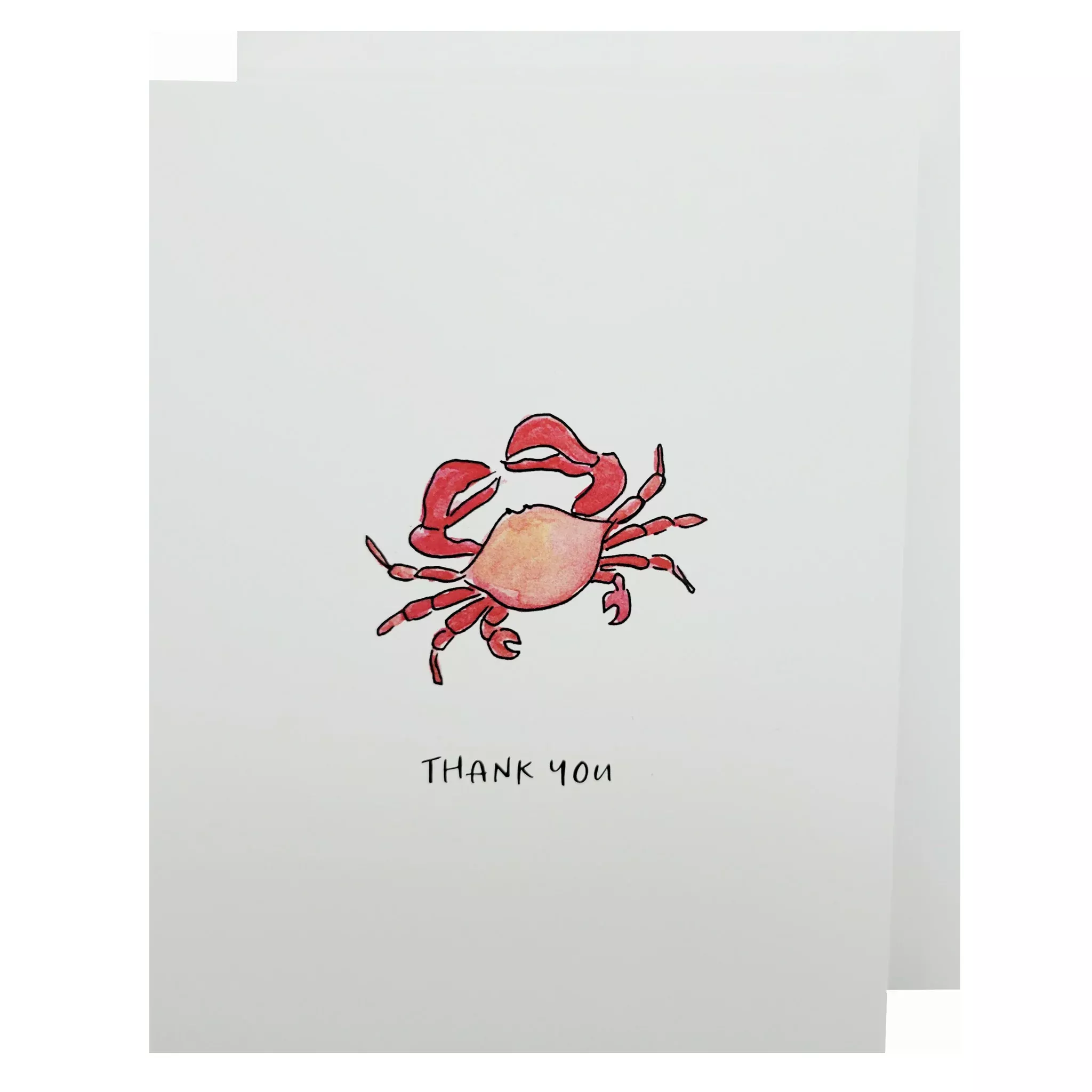 Thank You Red Crab Note Card