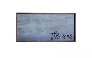 "This is us" 12x24 Metal Sign & Magnet Board - HG003
