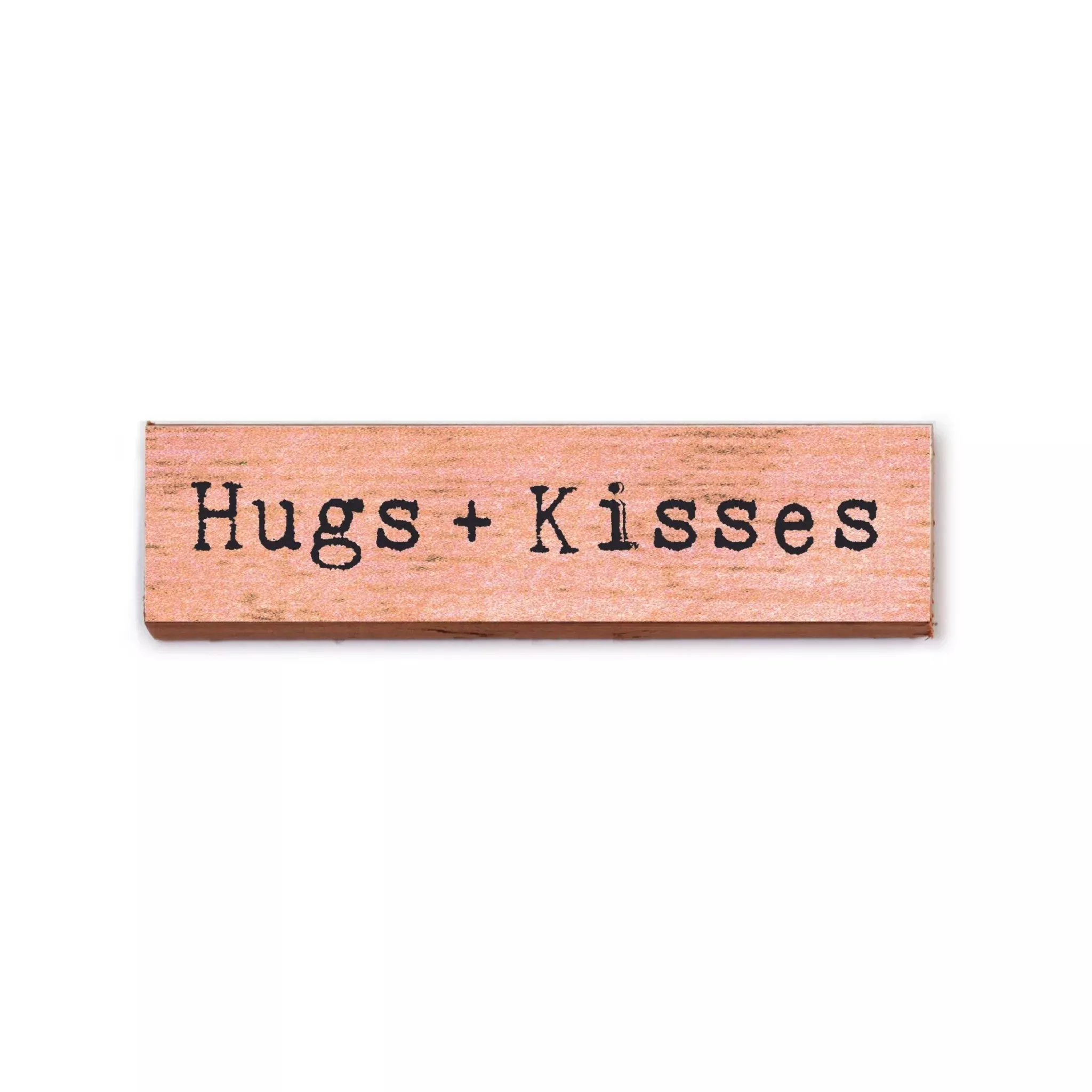Timber Magnet - Hugs + Kisses