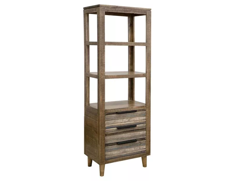 Tiza 3 Drawers, Bookcase Blue