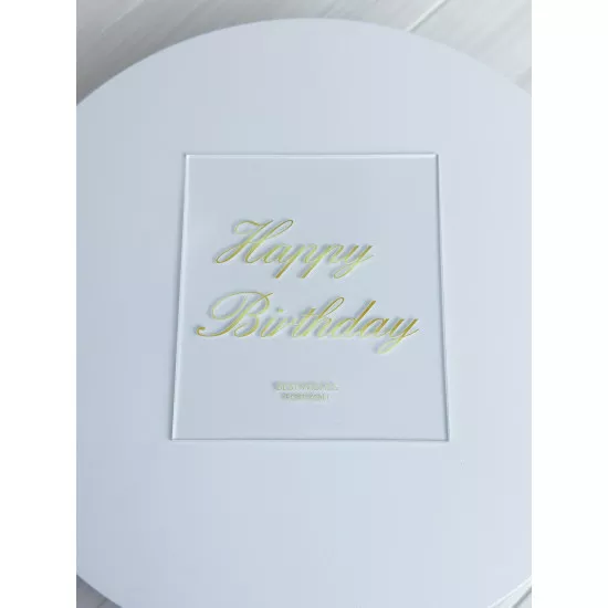 Topper transparent Happy Birthday