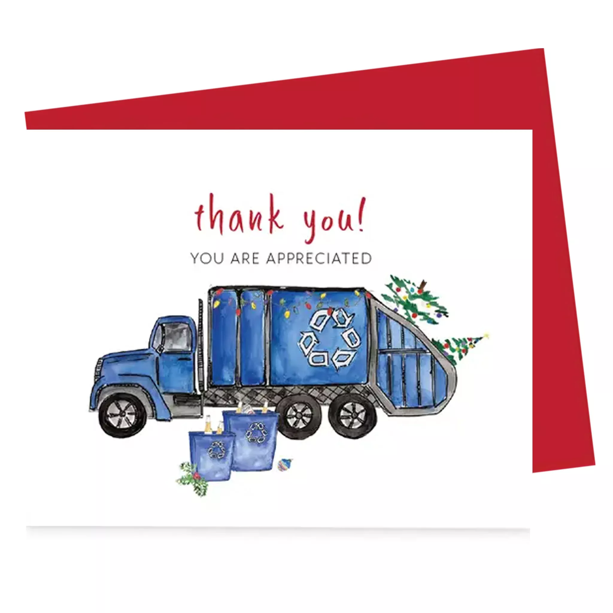 Trash Recycle Driver Appreciation Holiday Card