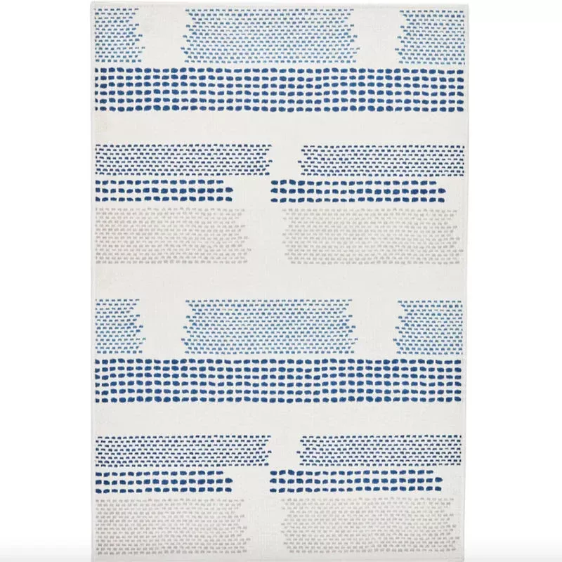 Tread Lightly Navy Machine Washable Rug
