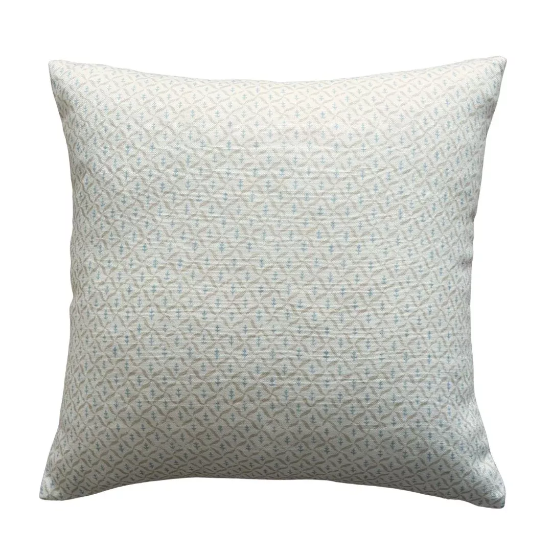 Trellis Pillow - Old Blue 20"
