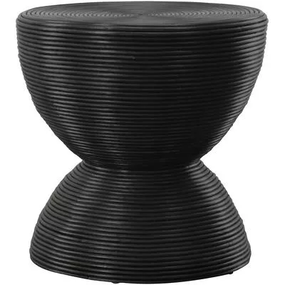 Uttermost - Bongo Rattan Side Table - Black - 22899