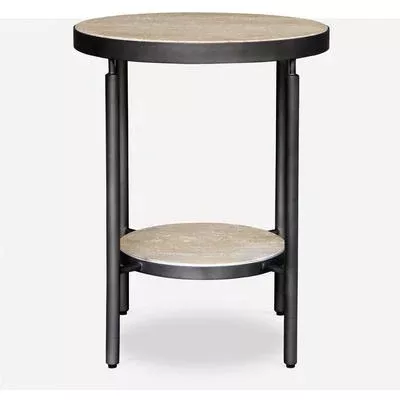 Uttermost - Dauntless Travertine Side Table - 24113