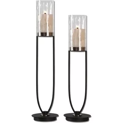 Uttermost - Durga Iron Work Candleholders - Set of 2 - 18835