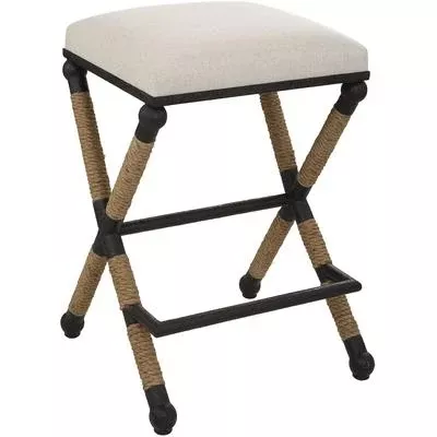 Uttermost - Firth Counter Stool - Oatmeal - 23709