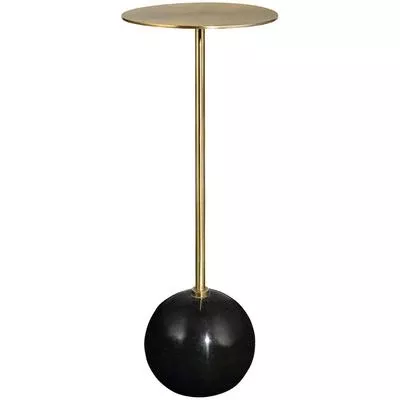 Uttermost - Gimlet Drink Table - Black/Brass - 25181