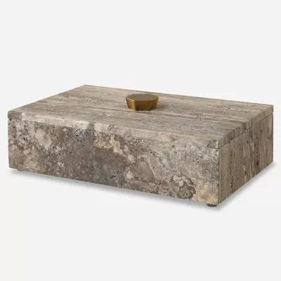 Uttermost - Griseus Travertine Stone Box - 18153