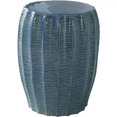 Uttermost - Harbor Aqua Blue Garden Stool - 25154