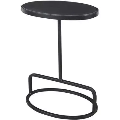 Uttermost - Jessenia Marble Accent Table - Black/Satin Black - 25207