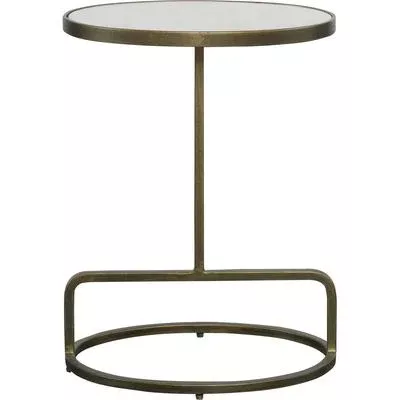 Uttermost - Jessenia Marble Accent Table - White/Brushed Gold - 25135