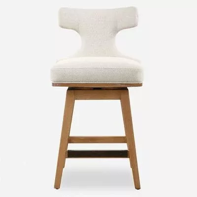 Uttermost - Klismos Fabric Counter Stool - Off-White - 23871