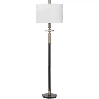 Uttermost - Maud Floor Lamp - Aged Black - 28196-1